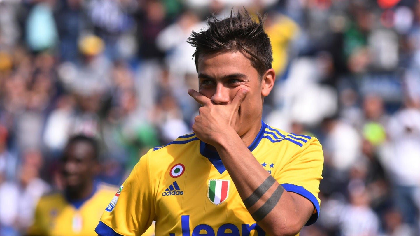 Dybala celebra uno de sus goles con la Juventus