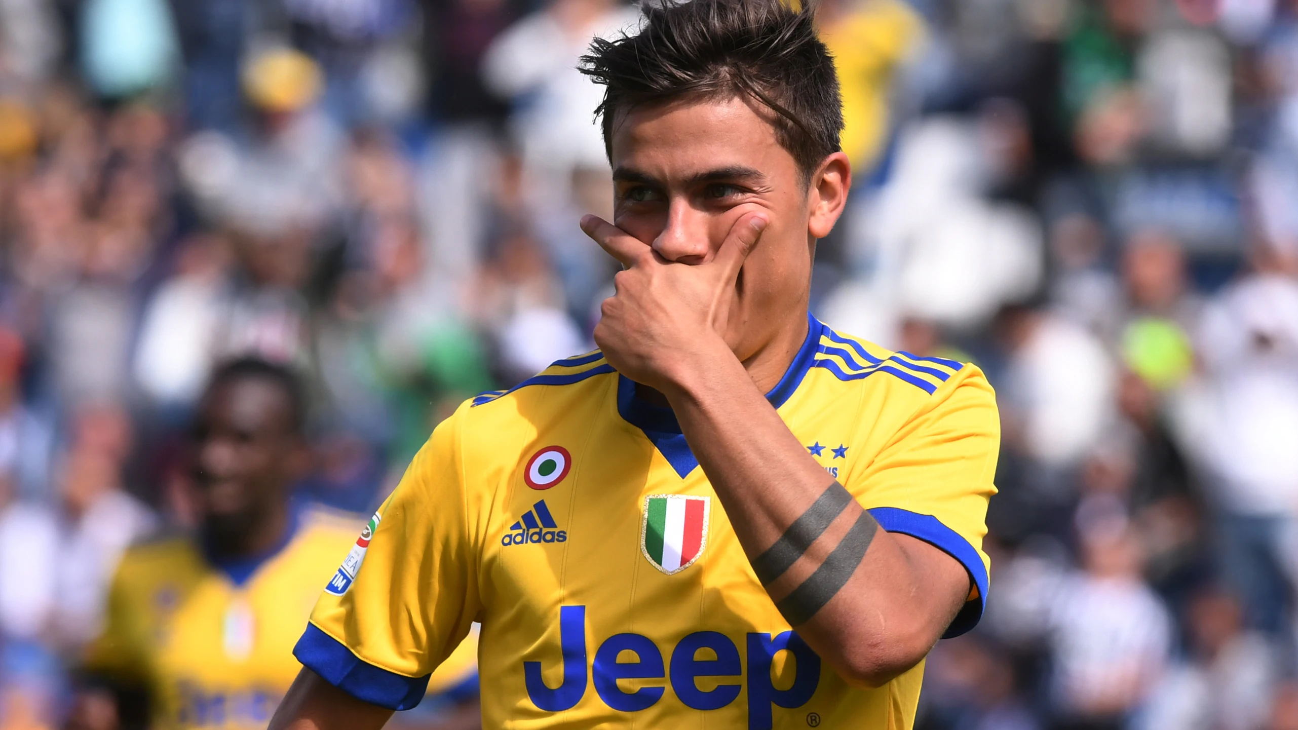 Dybala celebra uno de sus goles con la Juventus