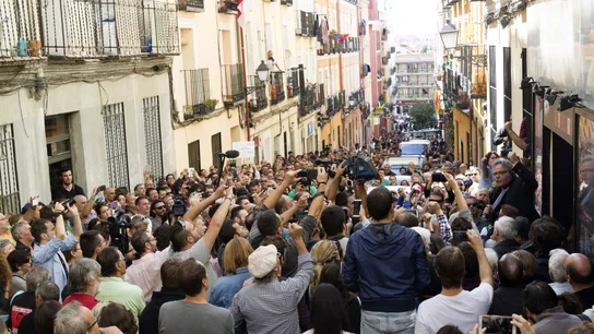 El portavoz de ERC en el Congreso, Joan Tardá, durante su participación en el acto a favor del referéndum en Madrid El portavoz de ERC en el Congreso, Joan Tardá, durante su participación en el acto a favor del referéndum en Madrid