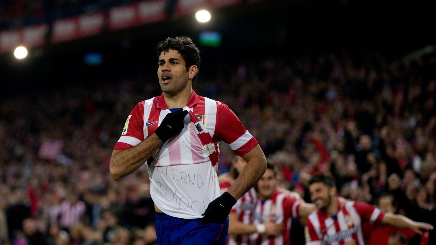 Diego Costa celebra un gol con el Atl&eacute;tico de Madrid