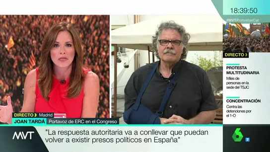 Joan Tardà: "Somos capaces de hacer grandes manifestaciones nunca vistas en Europa" Joan Tardà: "Somos capaces de hacer grandes manifestaciones nunca vistas en Europa"