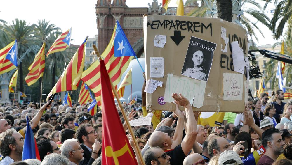 Manifestación en Cataluña por el referéndum
