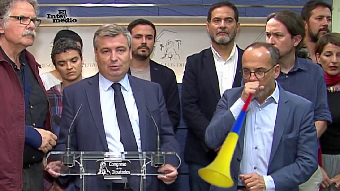 Aitor Esteban y Carles Campuzano en el Congreso