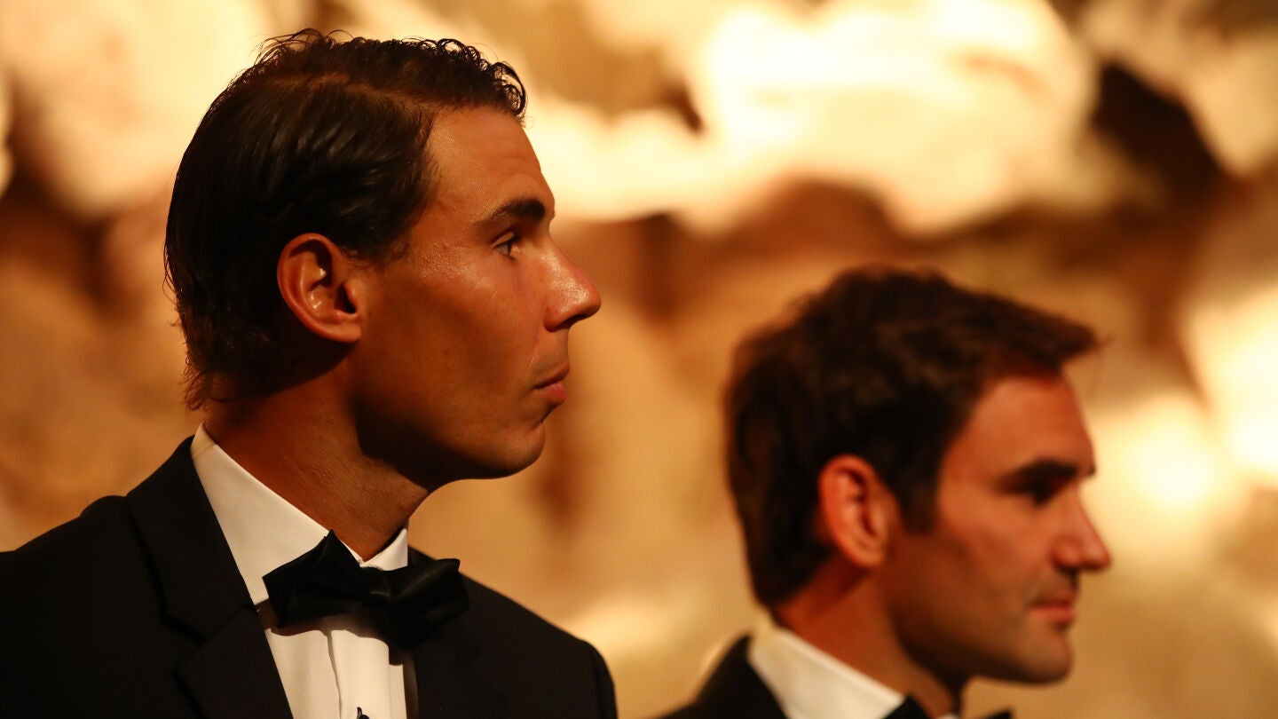 Rafa Nadal, junto a Roger Federer