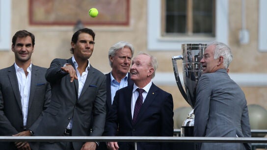 Federer, Nadal, Borg, Rod Laver y John McEnroe, en la presentaci&oacute;n de la Laver Cup