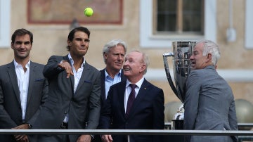 Federer, Nadal, Borg, Rod Laver y John McEnroe, en la presentación de la Laver Cup