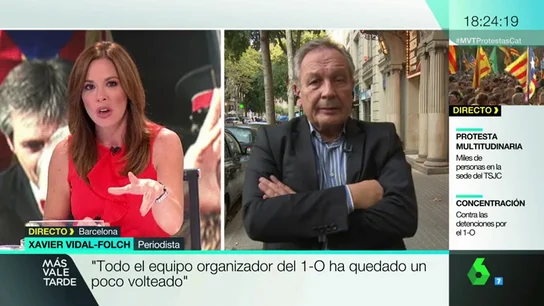 Xavier Vidal-Folch: "Es improbable que haya un referéndum en condiciones, habrá una reedición del 9N" Xavier Vidal-Folch: "Es improbable que haya un referéndum en condiciones, habrá una reedición del 9N"