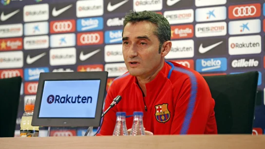 Ernesto Valverde, durante la rueda de prensa Ernesto Valverde, durante la rueda de prensa