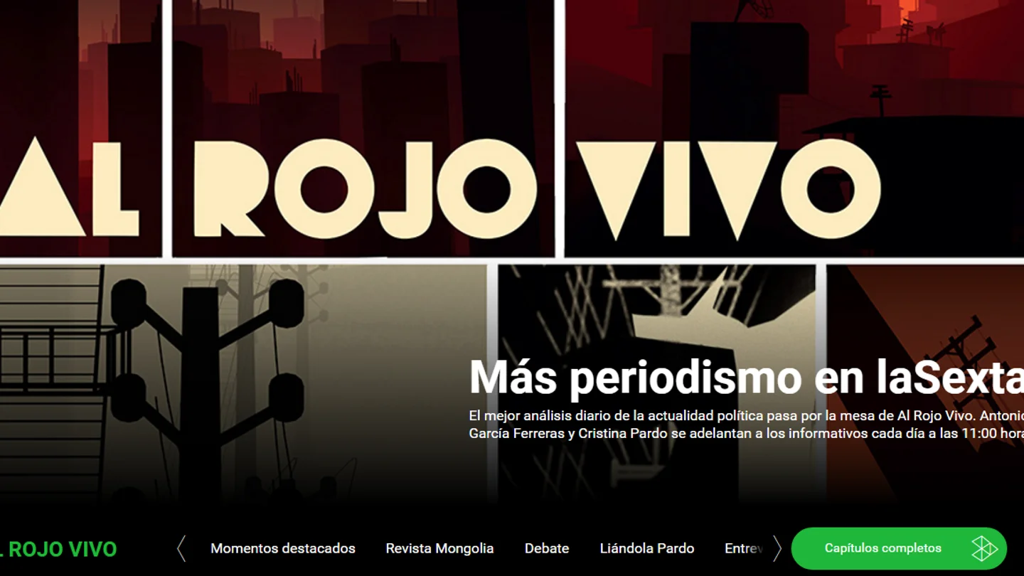 Portada de Al Rojo Vivo en laSexta Portada de Al Rojo Vivo en laSexta