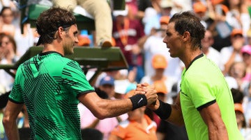 Roger Federer y Rafa Nadal en el Miami Open