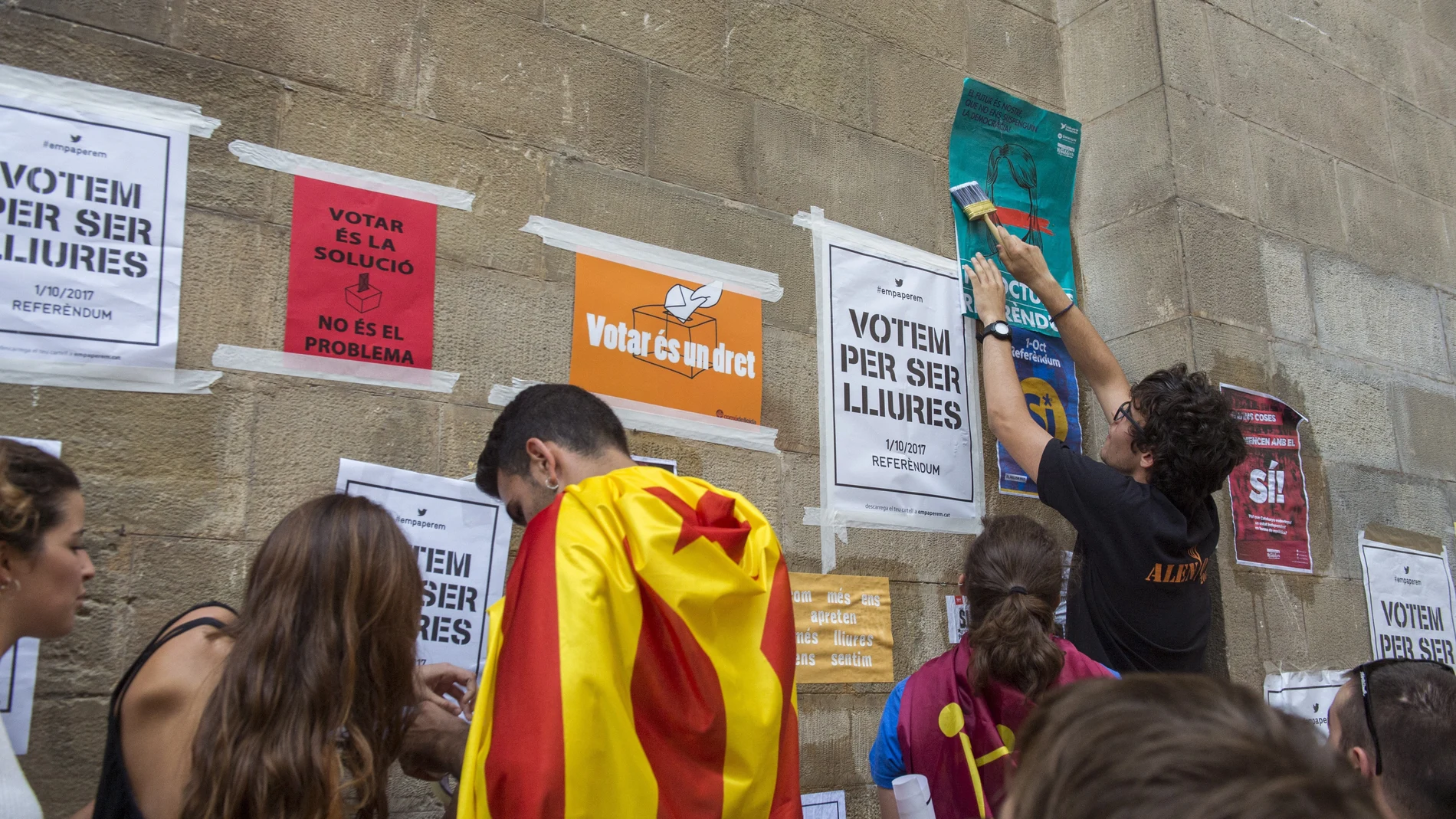 Concentración de estudiantes en Lleida por el 1-O