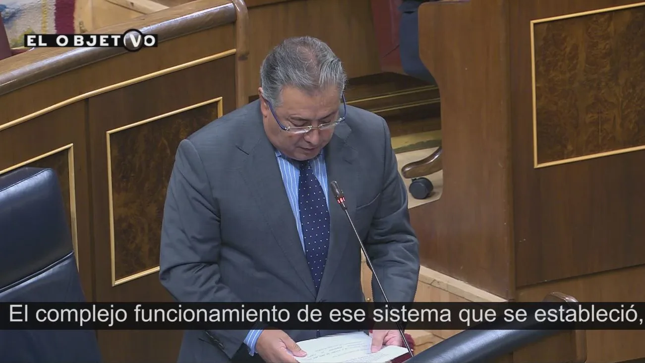 Juan Ignacio Zoido, ministro de Interior, en el Congreso de los Diputados. 