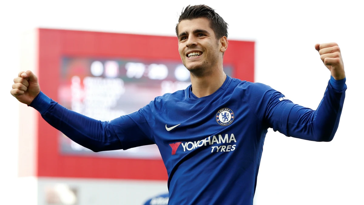 Álvaro Morata celebra un gol