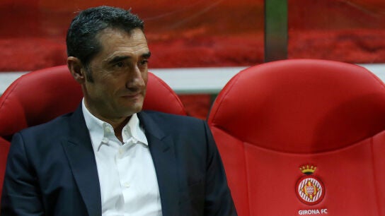 Ernesto Valverde, en el banquillo del Girona