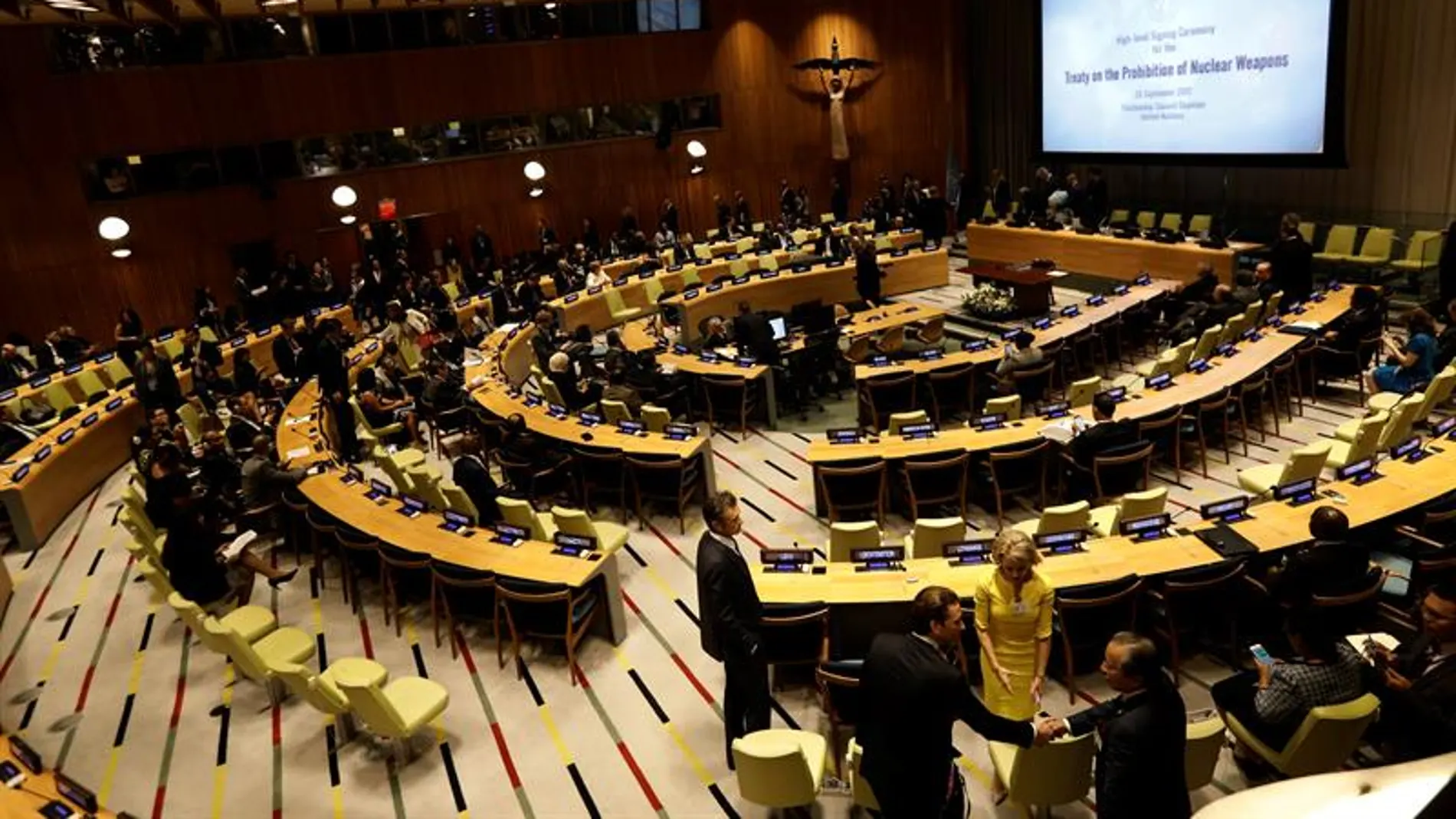 Asamblea General de las Naciones Unidas, en la sede de la ONU en Nueva York, Estados Unidos.