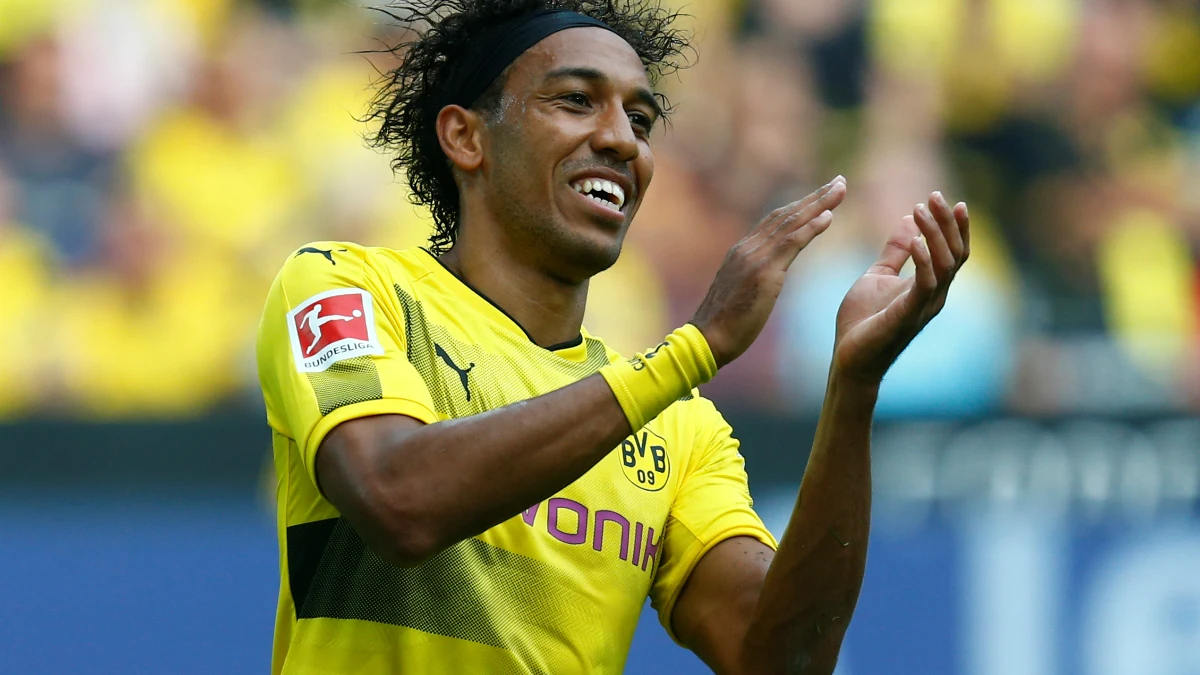 Aubameyang celebra un gol