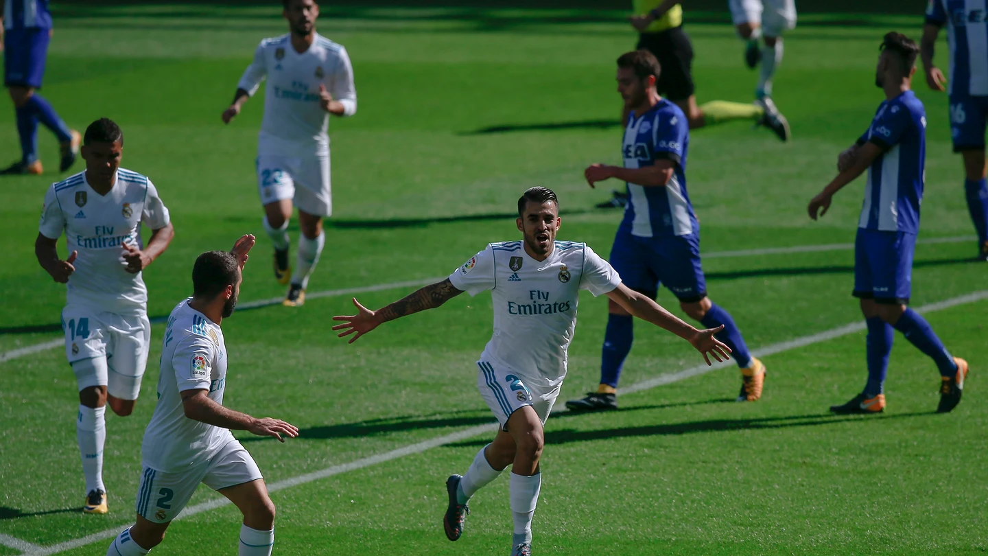 Dani Ceballos celebra uno de sus goles contra el Alavés Dani Ceballos celebra uno de sus goles contra el Alavés