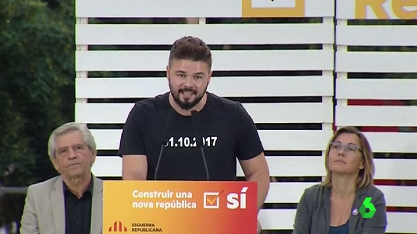 Gabriel Rufi&aacute;n, en un acto de ERC