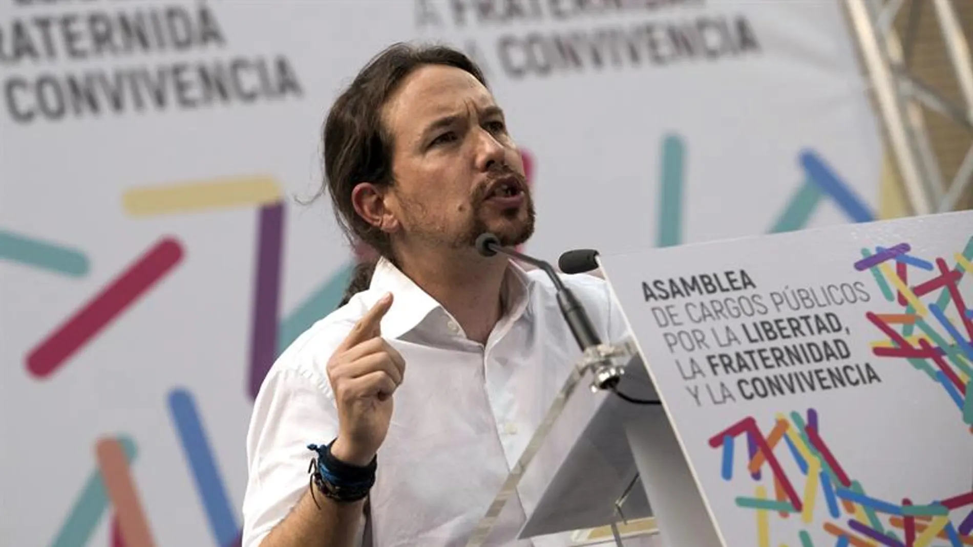 Pablo Iglesias, durante el acto celebrado en Zaragoza