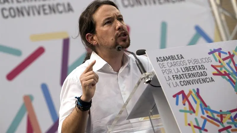 Pablo Iglesias, durante el acto celebrado en Zaragoza