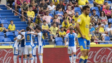 Los jugadores del Leganes celebran su victoria ante Las Palmas