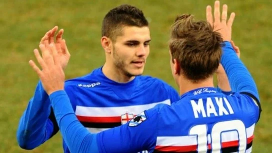 Icardi y Maxi López, juntos en la Sampdoria Icardi y Maxi López, juntos en la Sampdoria