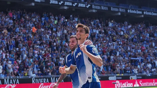 El Espanyol celebra un gol El Espanyol celebra un gol