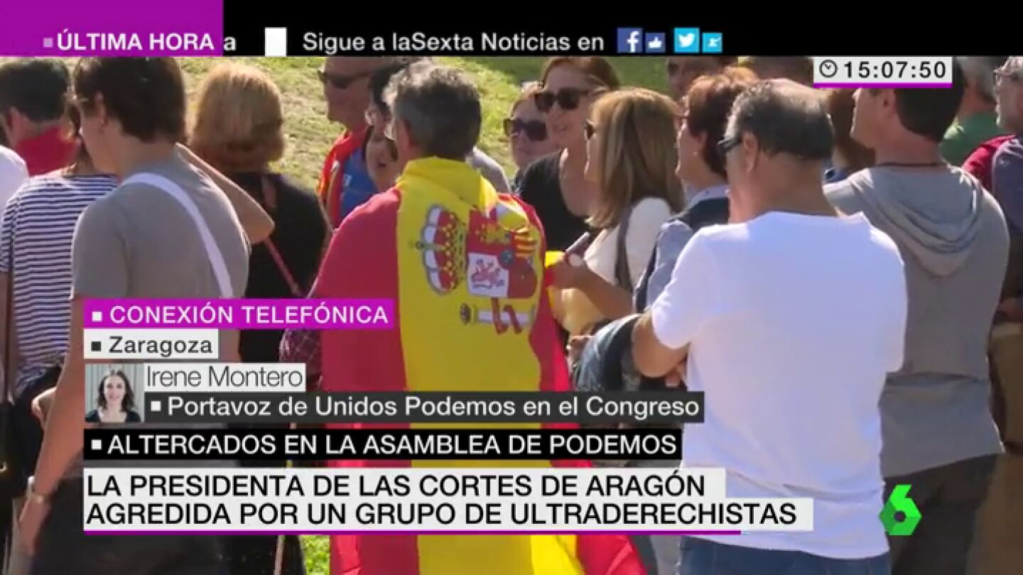 Irene Montero: "El Gobierno no puede asegurar la seguridad de 400 cargos p&uacute;blicos porque tiene a la Polic&iacute;a persiguiendo urnas"