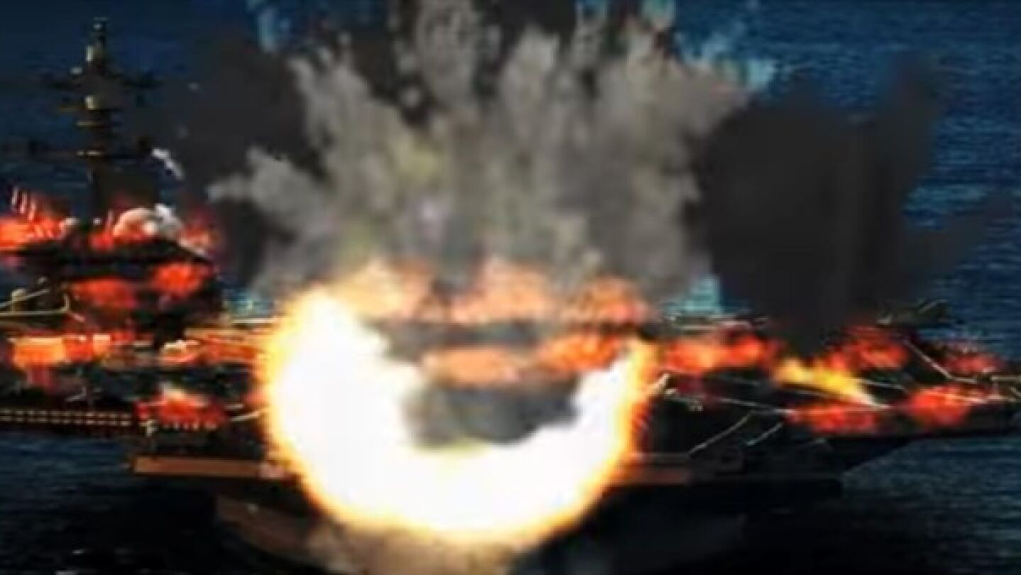 Imagen de una explosi&oacute;n del v&iacute;deo de Corea del Norte