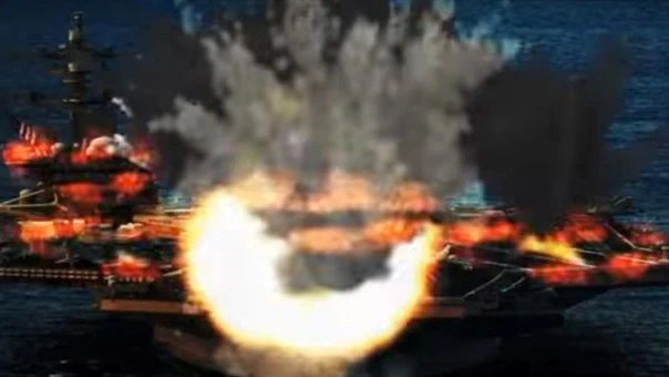 Imagen de una explosión del vídeo de Corea del Norte Imagen de una explosión del vídeo de Corea del Norte