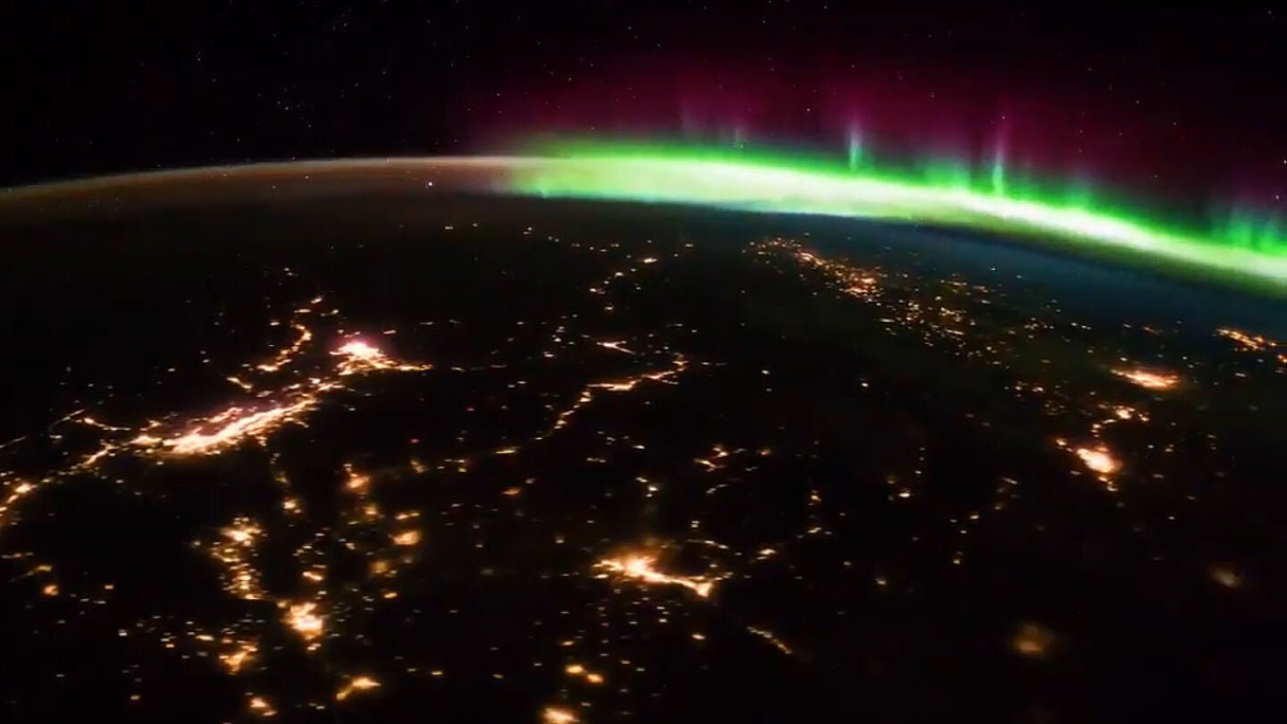 La aurora boreal sobre Canad&aacute;
