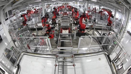 Fábrica con robots Fábrica de robots