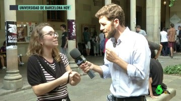 Gonzo con una estudiante catalana