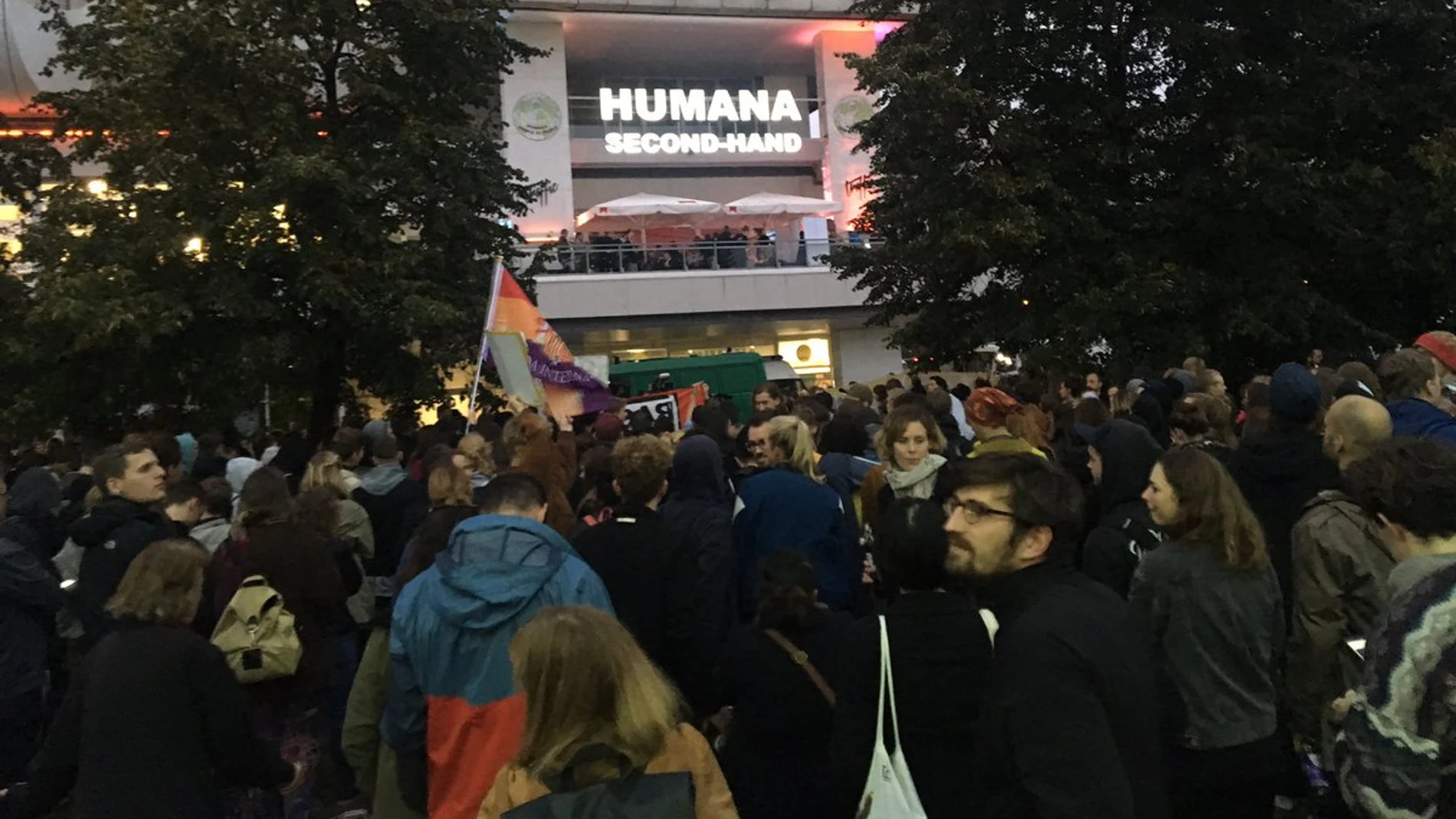 Protesta contra el discurso xenófobo del partido ultraderechista Alternativa para Alemania (AfD)