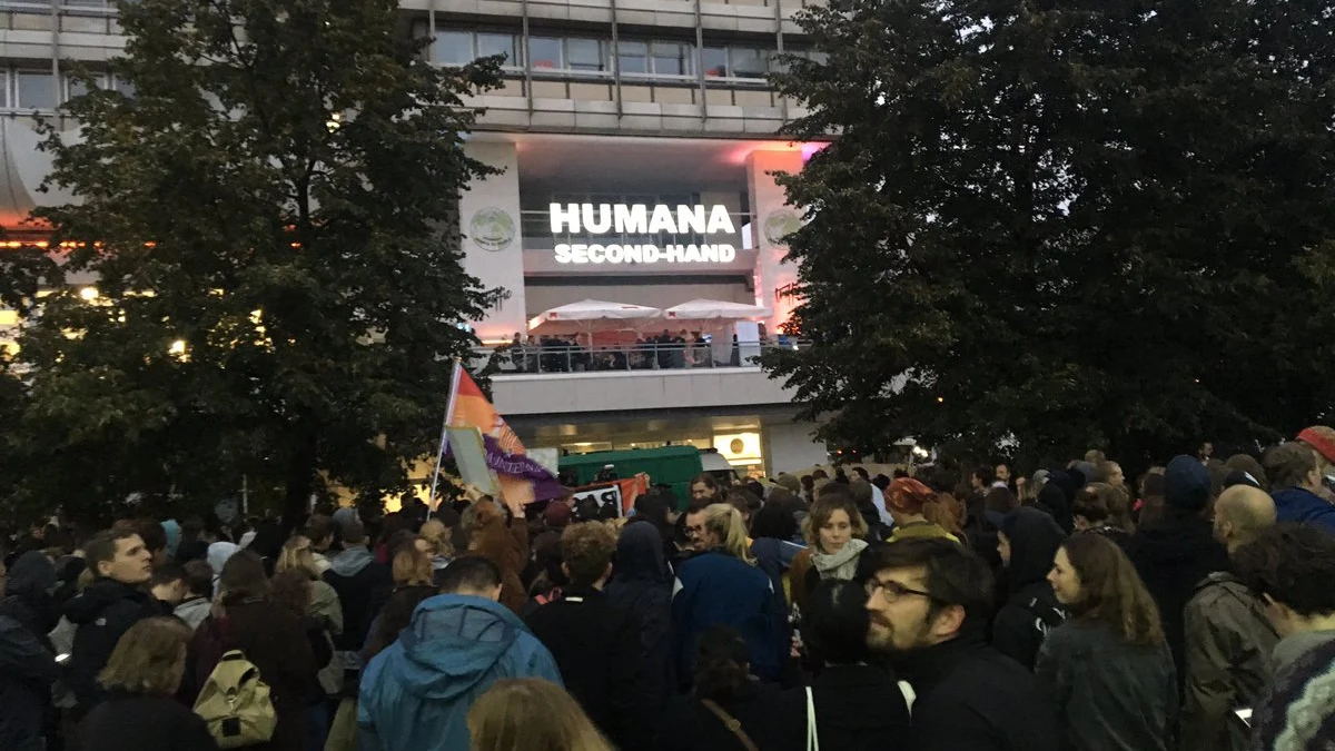 Protesta contra el discurso xenófobo del partido ultraderechista Alternativa para Alemania (AfD)