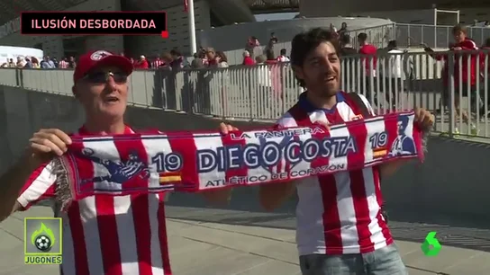 Diego Costa desborda la ilusión de los atléticos: "Estando él, vamos a por el triplete" Diego Costa desborda la ilusión de los atléticos: "Estando él, vamos a por el triplete"