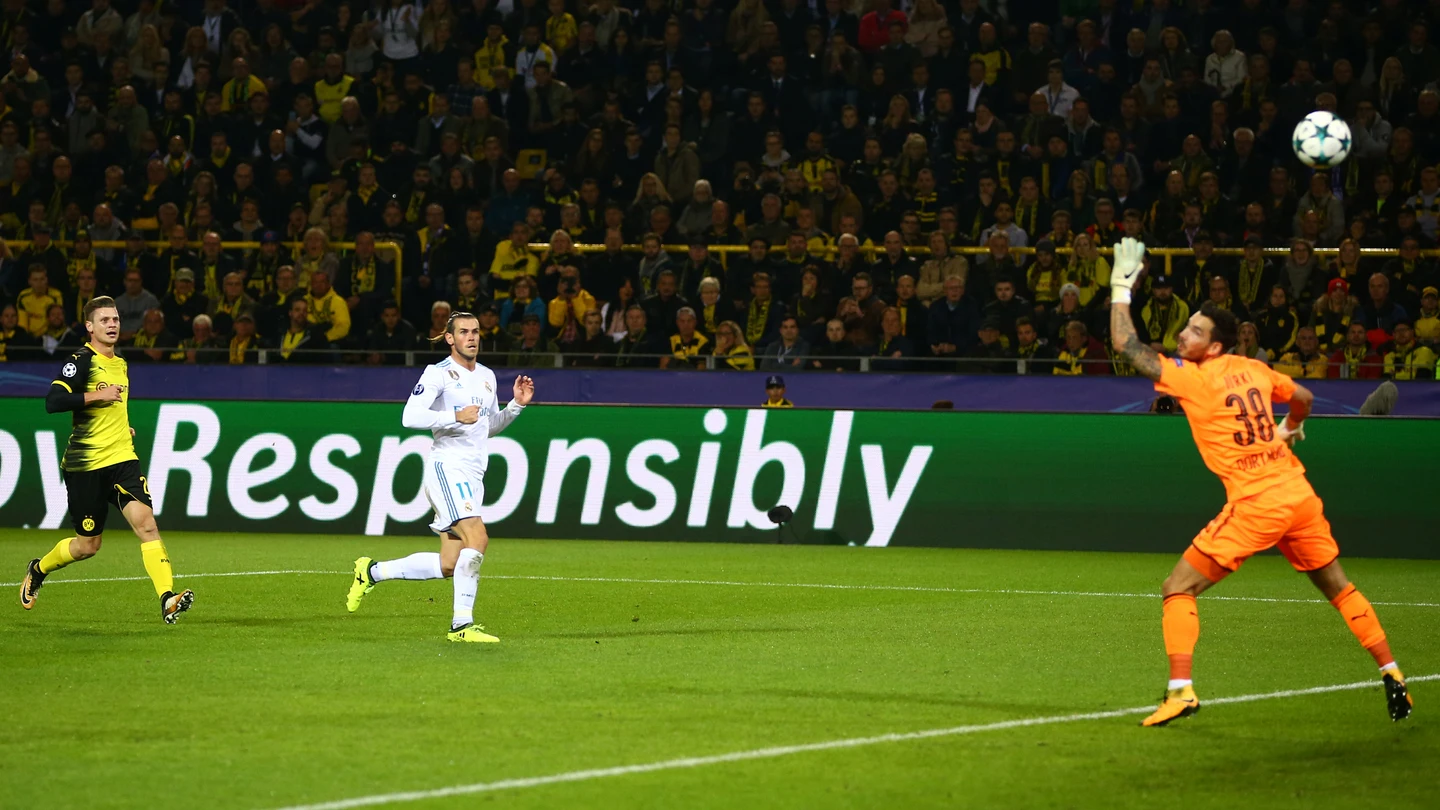 El momento en el que Bale marca el 0-1 del Dortmund - Real Madrid El momento en el que Bale marca el 0-1 del Dortmund - Real Madrid