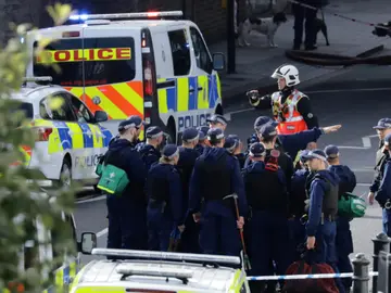 Despliegue policial tras explosión en Londres Despliegue policial tras explosión en Londres