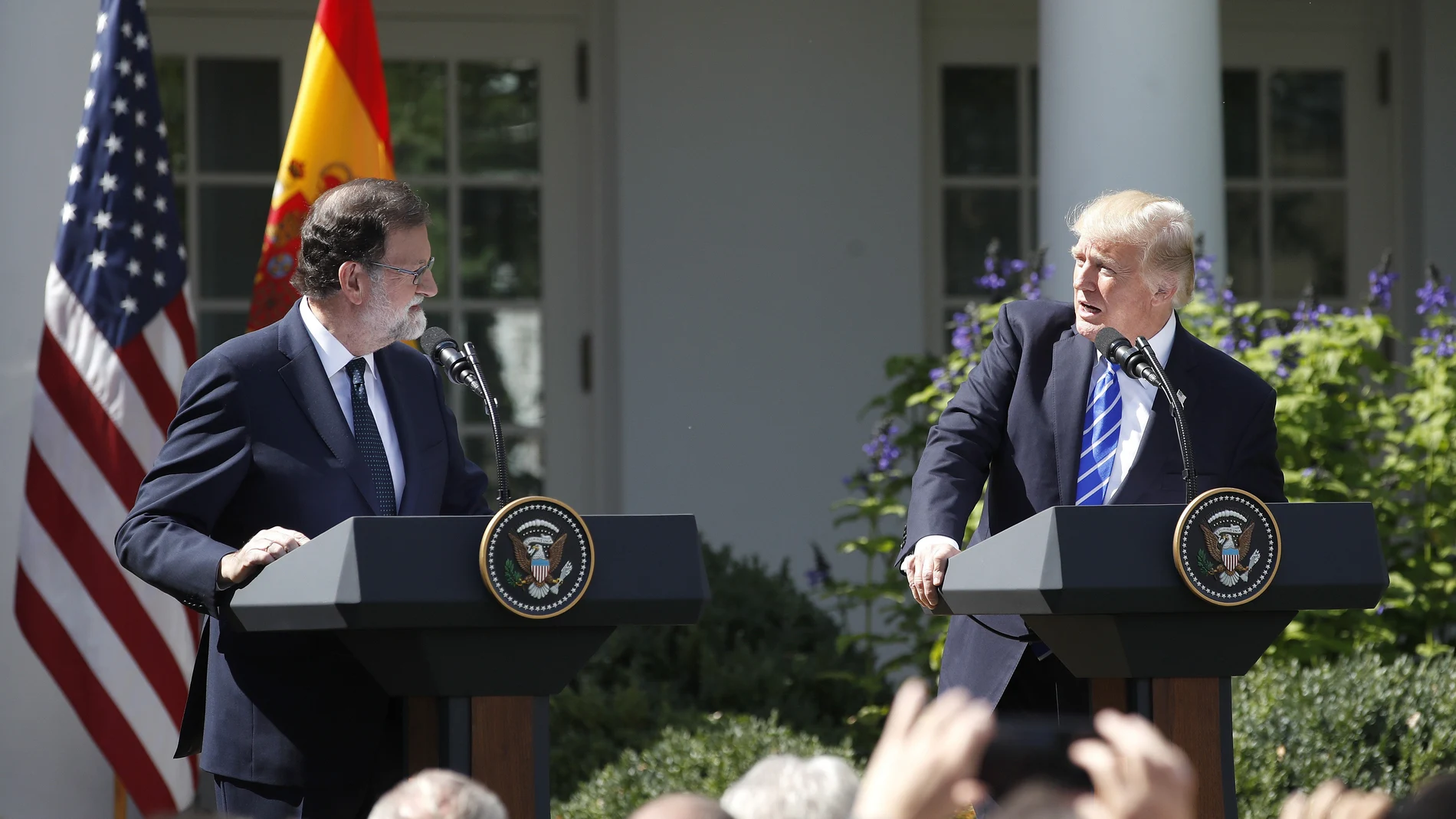 Trump y Rajoy en la Casa Blanca