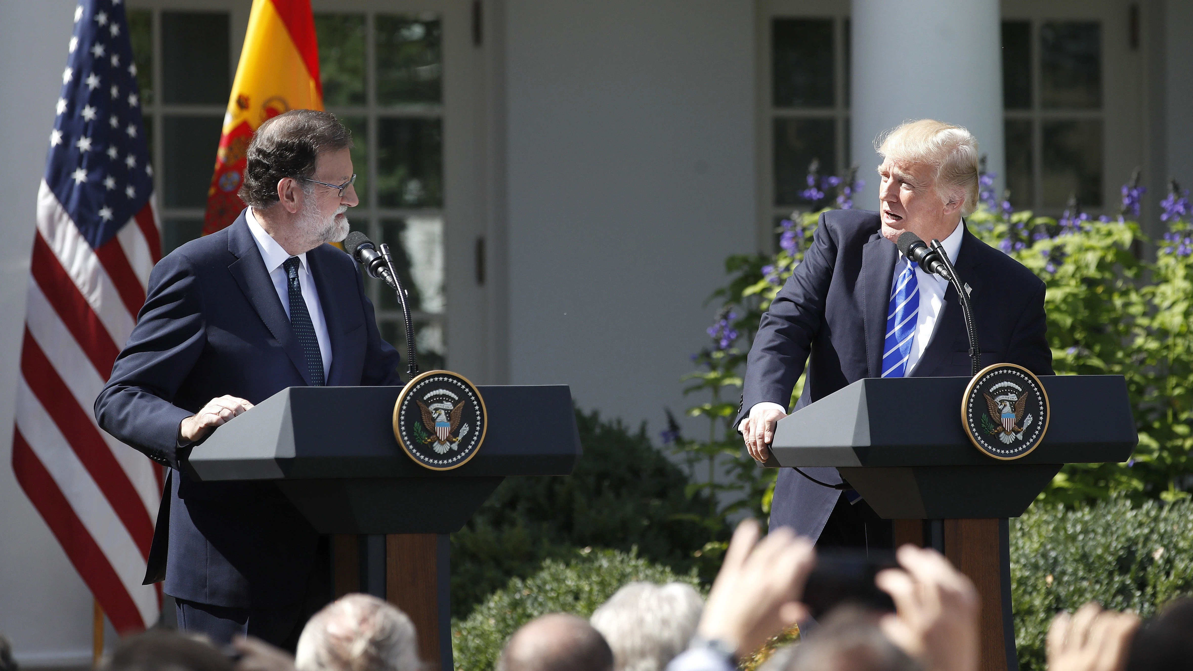 Trump y Rajoy en la Casa Blanca