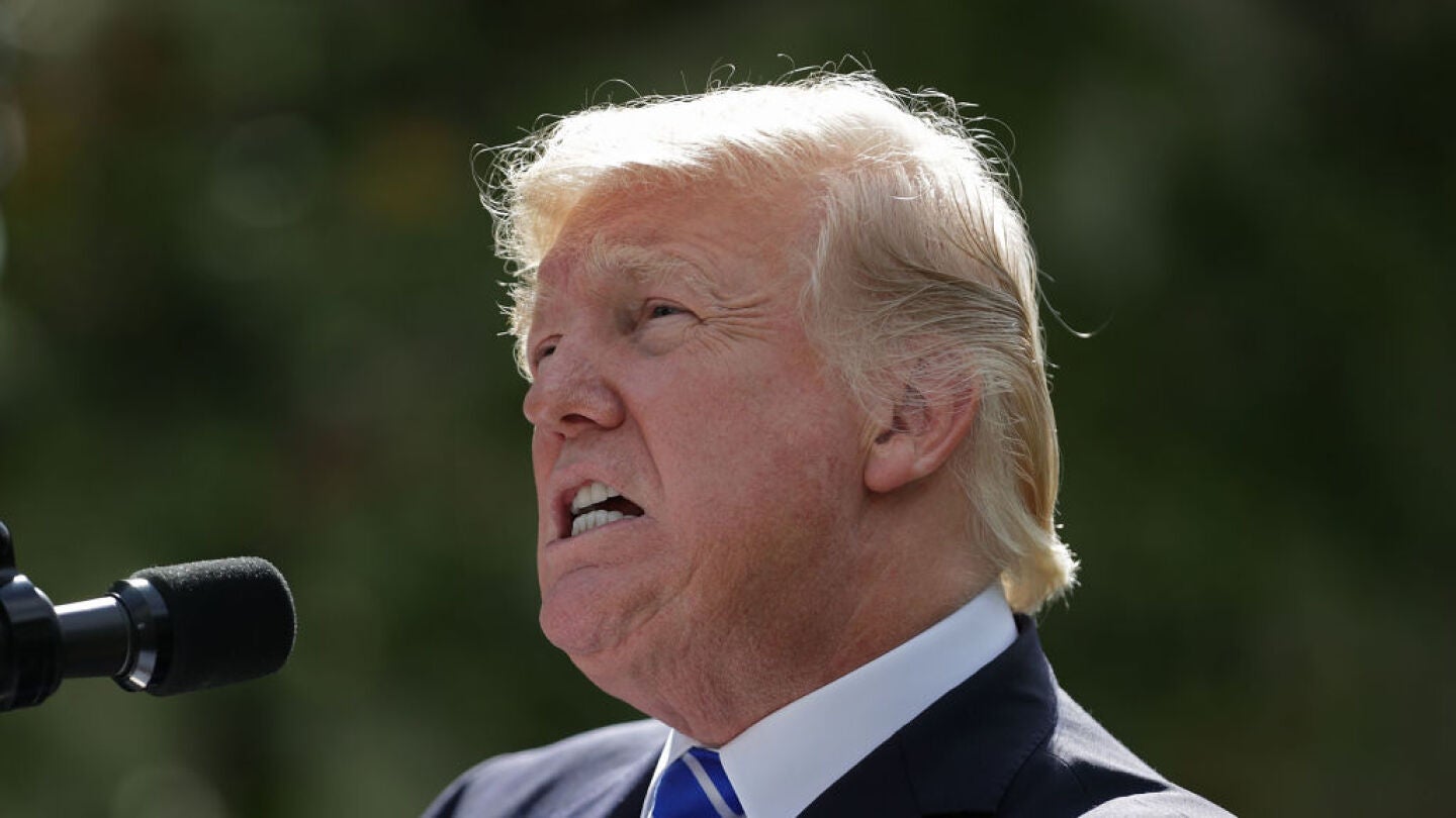 Donald Trump en rueda de prensa