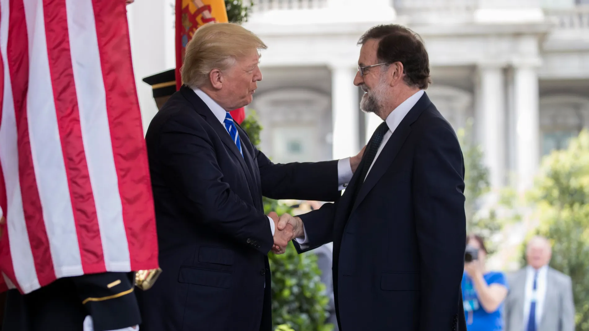 Donald Trump recibe a Mariano Rajoy en la Casa Blanca
