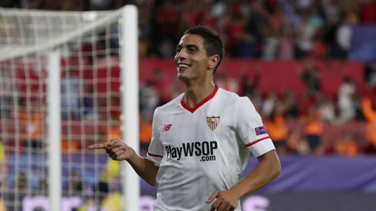 Ben Yedder celebra su gol contra el Maribor Ben Yedder celebra su gol contra el Maribor