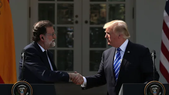 Mariano Rajoy y Donald Trump en rueda de prensa en Washington Mariano Rajoy y Donald Trump en rueda de prensa en Washington