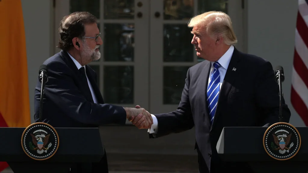 Mariano Rajoy y Donald Trump en rueda de prensa en Washington