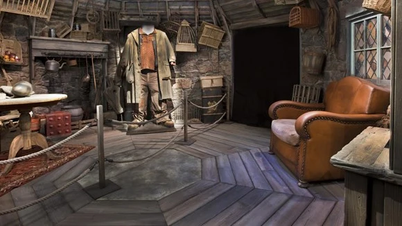 Casa de Hagrid, en la exposición de Harry Potter: The Exhibition