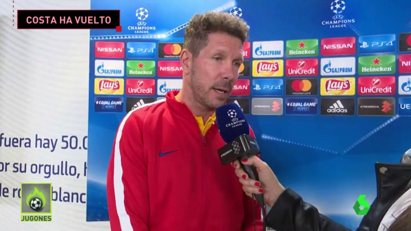 Diego Costa, de vuelta en el Atl&eacute;tico de Madrid: "Est&aacute; entusiasmado"