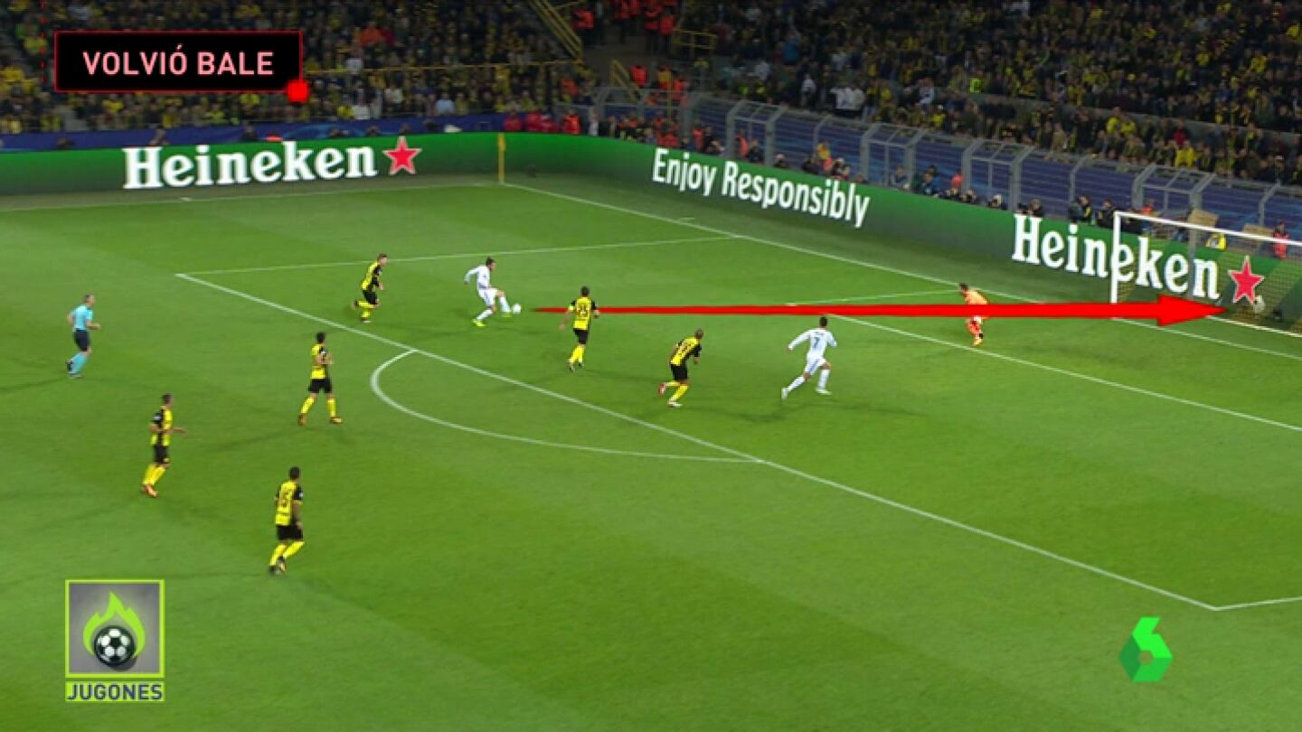 Gareth Bale volvi&oacute; a su mejor versi&oacute;n ante el Dortmund: golazo y asistencia a Cristiano