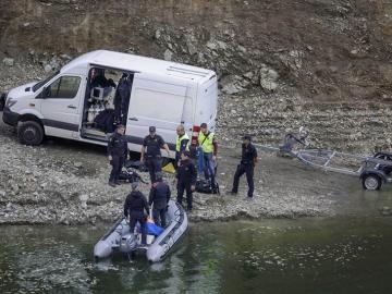 Los Mossos d'Esquadra en el pantano de Susqueda Los Mossos d'Esquadra en el pantano de Susqueda