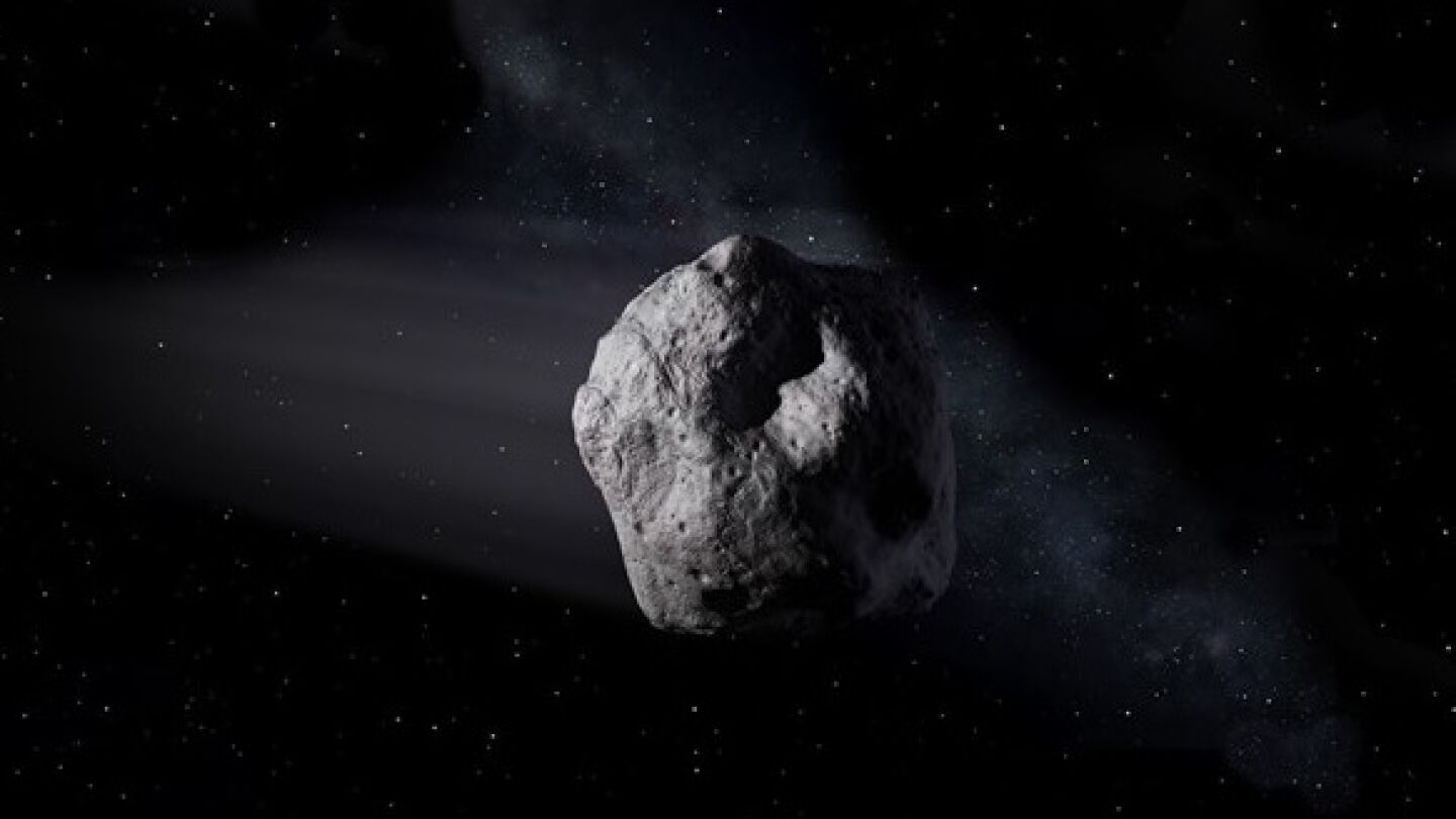 Recreaci&oacute;n de una roca espacial